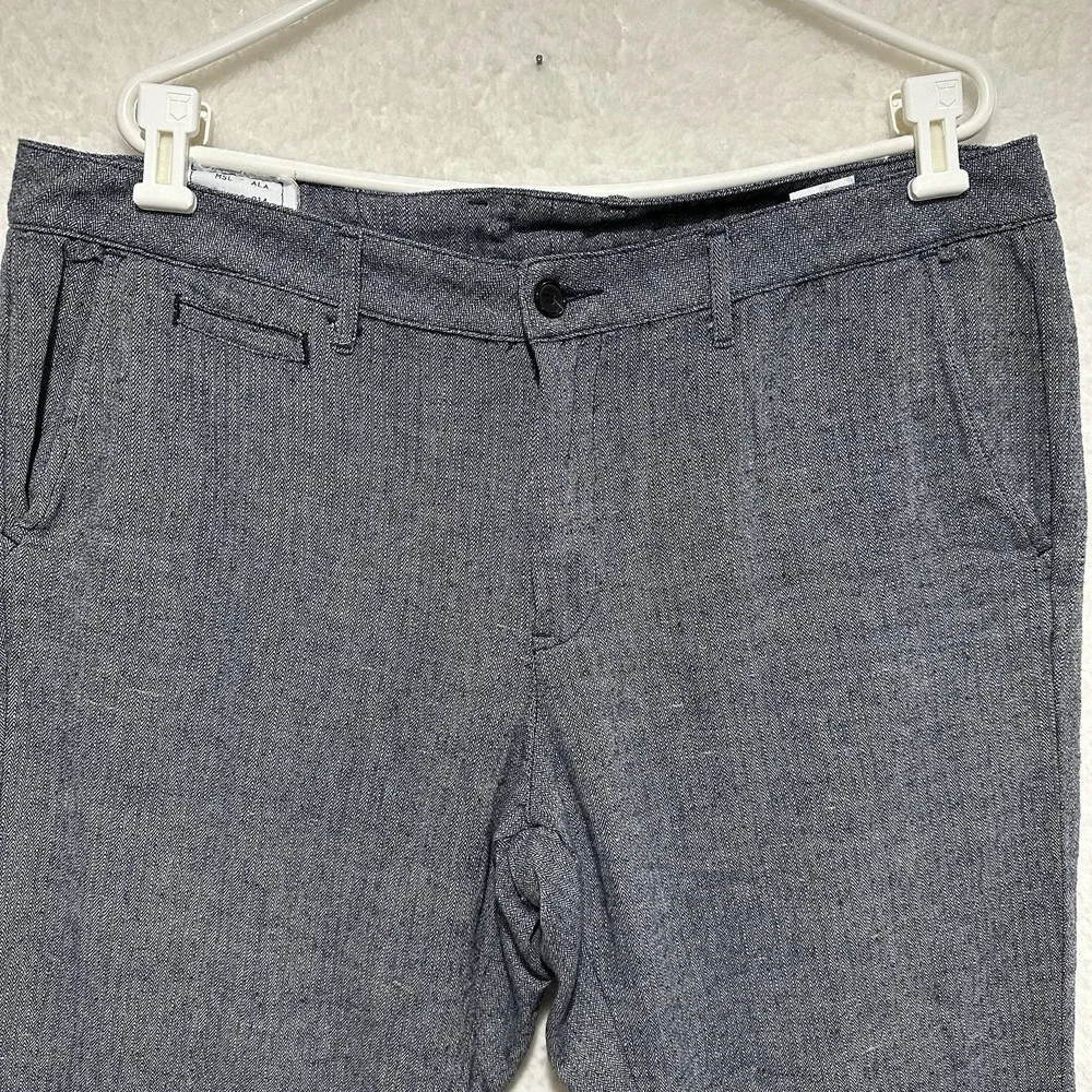 Billy Reid Blue‎ Mobile Chino Herringbone Pattern Pants Size 40 Made In USA NWT